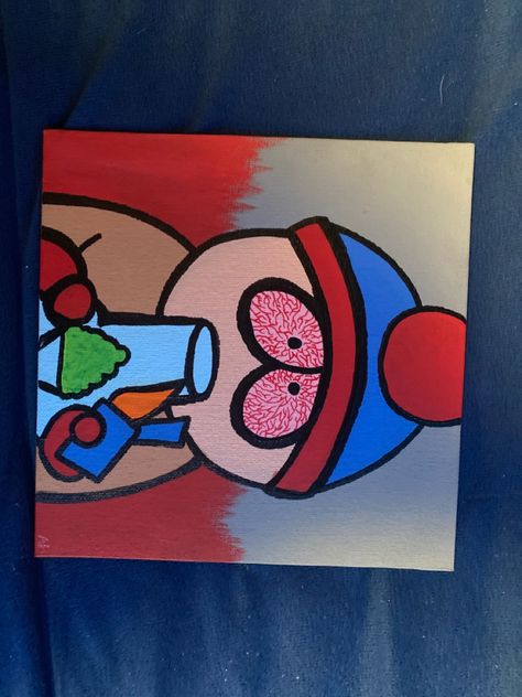 Just Roll It Painting, Cartoon Characters High Paintings, Trippy Hippy Painting Ideas, High Paint Ideas Trippy, Trippy Canvas Art, Pop Art Images, Trippy Drawings, Funny Paintings, Trippy Painting