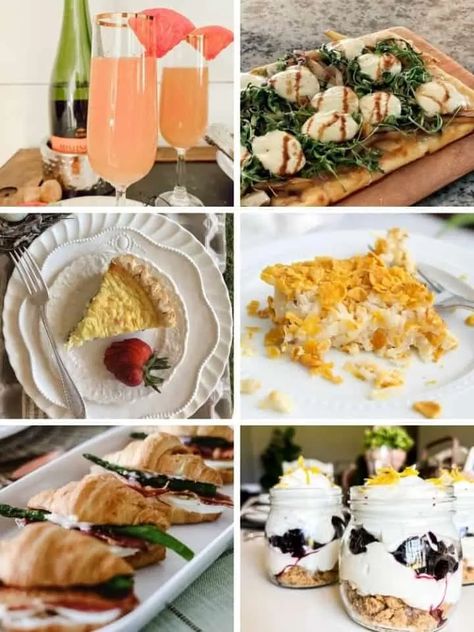 A Delicious Easter Brunch Menu You'll Love! Brunch Quiche, Lush Recipes, Easter Brunch Menu, Cheesy Hashbrown Casserole, Hashbrown Casserole Recipe, Mini Croissants, Asparagus Bacon, Dinner Club, Low Carb Sweeteners