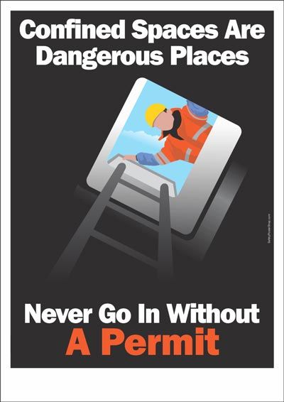 Confined spaces are dangerous places Safety Poster, Pesticides Danger, Industrial Safety Posters, Construction Signs Printable, Confined Space Safety Poster, Workplace Safety Tips, Poster About Online Safety And Security, Workplace Safety Slogans, Safety Quotes