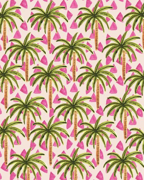 Palm Tree Pattern, Tree Pattern, Tropical Pattern, Pretty Patterns, Pretty Prints, Print Inspiration, Prints And Patterns, Pattern Illustration, Textile Patterns