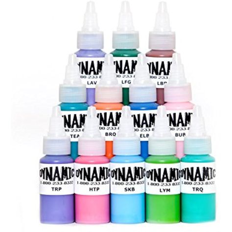 Dynamic Color tattoo ink set of all 1 oz colors Made in USA Set 1 * Details can be found by clicking on the image. (This is an affiliate link) #TattooSupplies Color Ink Tattoos, Tattoos On Dark Skin, Dynamic Tattoo Ink, Tattooing Machines, Tattoo Artist Tips, Tattoo Oil, Tattoo Ink Sets, Tattoo Cream, Artist Tips