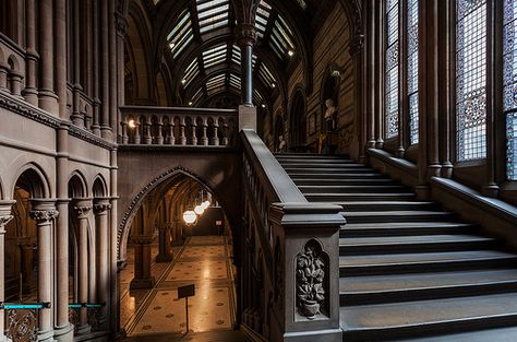 Manchester - Gothic Revivial Paradis Sombre, Neo Gothic Architecture, Manchester Town Hall, Gothic Buildings, Dark Castle, Gothic Castle, Castle Aesthetic, Gothic Aesthetic, Fantasy Places