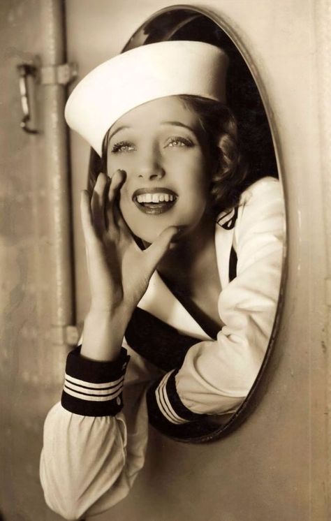 vintage everyday: 35 Glamorous Photos of Sailor Beauties From the 1930s and 1940s Loretta Young, A Woman