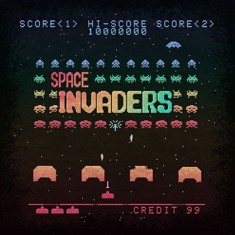 Super LikeLikes: Invader Space #spaceinvaders Space Invaders Art, Arcade Theme, Vendor Machine, 80s Arcade, Online Math Games, 1980s Nostalgia, Cardmaking Techniques, Fashion Design Books, Retro Gaming Art