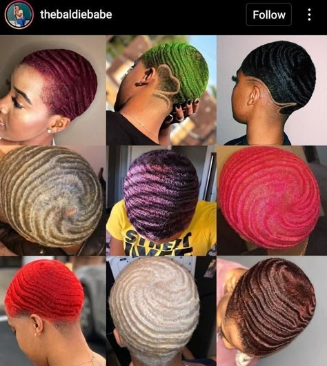 Shaved Hair Dye, Shaved Hair Dye Designs, Hair Dye Designs, Bald Fade Women Black, Rocky Outfits, Cute Short Natural Hairstyles, Fade Haircut Women, 360 Waves Hair, Undercut Hair Designs