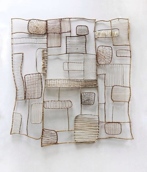 Harriet Goodall (@harrietgoodallartist) • Instagram photos and videos Boro Textiles, Sashiko Tutorial, Aerial Perspective, Free Standing Sculpture, Japanese Boro, Farm Land, Fiber Art Jewelry, Fiber Sculpture, Textiles Artwork