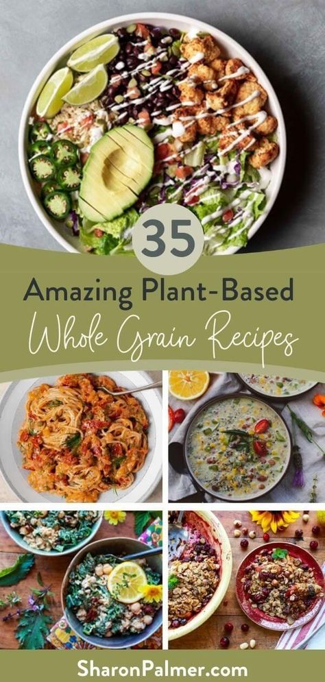 35 AMAZING Plant-Based Whole Grain Recipes - Sharon Palmer, The Plant Powered Dietitian Whole Grain Recipes, Salad Options, Keto Air Fryer Recipes, Vegetable Barley Soup, Healthy Toast, Whole Grain Foods, Keto Air Fryer, Grain Recipes, Plant Based Diet Recipes