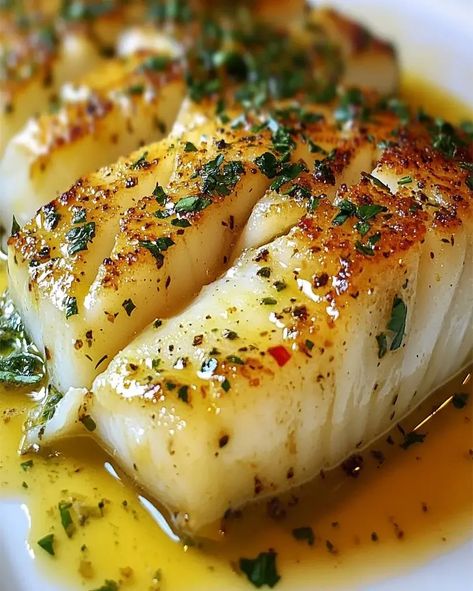 Rock Cod Fish Recipes, Herb Butter Sauce, Optimal Recipes, Seared Cod, Cod Fish Recipes, Bone Fish, Cod Recipe, Flavorful Dinner, Cod Recipes