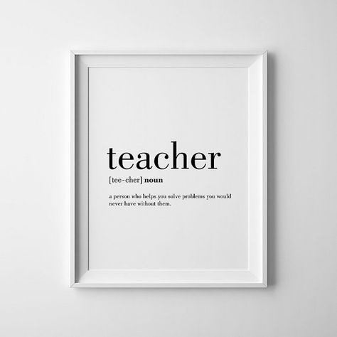 Teacher Quotes Teacher Wall Art Funny Teacher Gift by printabold Teacher Wall Art, Teacher Wall, Teacher Quotes Funny, Funny Quote Prints, Teacher Posters, Funny Definition, Word Poster, Funny Teacher Gifts, Travel Words