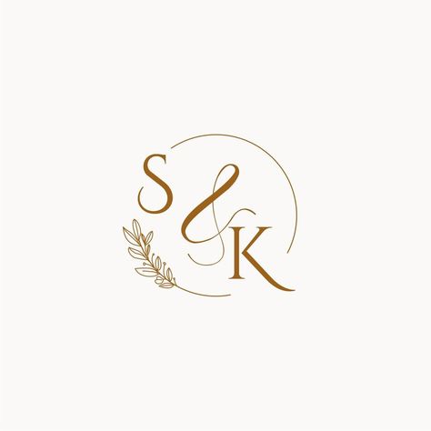 Couple Monogram Design, Initials Wedding Invitation, Sk Logo, Wedding Card Frames, Couples Monogram, Initials Logo Design, Digital Invitations Wedding, Wedding Logo Monogram, Wedding Logo Design