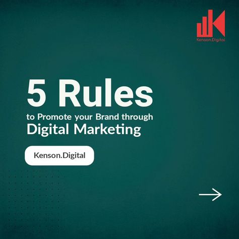 Here are 5 rules to promote your brand through digital marketing: 1. Define Your Target Audience: Understand who your ideal customer is, their needs, preferences, and online behavior to create targeted campaigns. 2. Create Engaging Content: Develop high-quality, relevant, and consistent content that resonates with your audience and showcases your brand's unique value proposition. 3. Leverage Social Media: Utilize social media platforms to build your brand's online presence, engage with cus... Unique Value Proposition, Engaging Content, Ideal Customer, Value Proposition, Search Engines, Build Your Brand, Seo Marketing, Website Traffic, Google Ads