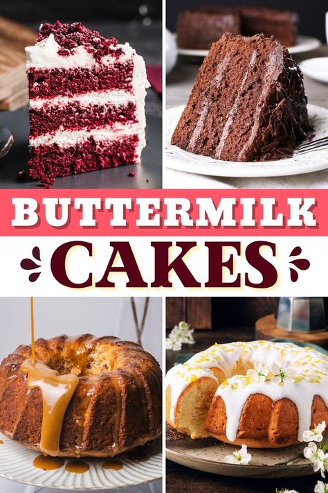 Buttermilk Dessert Recipes, Cakes Made With Oil, Buttermilk Coffee Cake, Bunt Cake Recipe, Buttermilk Chocolate Cake, Buttermilk Pound Cake, Southern Cake, Buttermilk Recipes, Vegetarian Cake