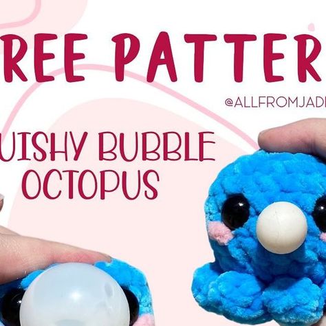 Jade Gauthier-Boutin on Instagram Crochet Pop It Fidget Pattern Free, Crochet Squishy Pattern Free, Stressball Crochet Pattern Free, Crochet Squishies, Crochet Fidget Toys Free Pattern, Crochet Fidget Toys, Fidget Crochet, Balloon Crochet, Squishy Crochet