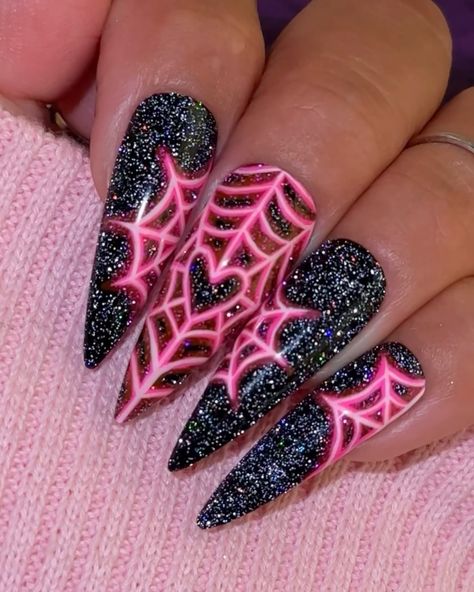 The Ultimate Halloween Nail Art Inspo for Long Nails 👻✨💅 Comment your fave Halloween emoji, if you want to see more spooky cute nails! Save & share for Halloween nail inspo! #halloweennails #spookynails #stilettonails #longnails #cateyenails #glowinthedarknails #chromenails #diynails #nailinspo #nailtrends #fallnails #halloween2024 #nailarttutorial #nailtech #holographicnails #easynails #howtonails #ghostnails #spiderwebnails #ghostfacenails #beetlejuicenails #holonails #reflectivenails #h... Spiderweb Nails, Spider Web Nails, Halloween Emoji, Nail Polish Art Designs, Nail Art Inspo, Black Halloween Nails, Reflective Nails, Cartoon Nails, Holo Nails