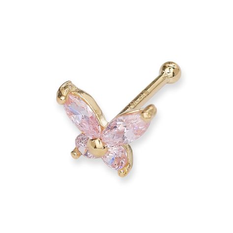 Butterfly Piercing Nose, Butterfly Nose Stud, Cute Nose Piercing Jewelry, Counselor Aesthetic, Peircings Women, Heart Nose Ring, Gold Piercings, Small Nose Studs, Cute Nose Rings