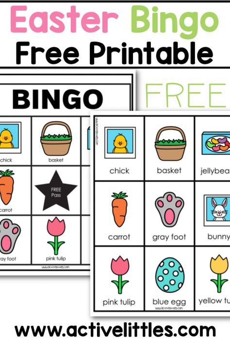 Free Printable Easter Bingo Game for Kids - Active Littles Bingo For Kindergarten, Spring Bingo Free Printable, Easter Bingo Free Printable, Easter Bingo Cards, Fun Easter Games, Happy Easter Printable, Easter Bingo, Bingo Games For Kids, Easter Games For Kids