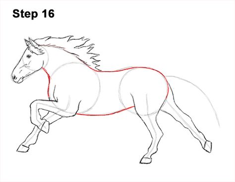 Horse Running Drawing 16 Draw Running, Horse Running Drawing, Draw A Horse, Running Drawing, Graphic Novel Illustration, Horse Art Drawing, Drawing Instructions, Horse Running, Horse Mane