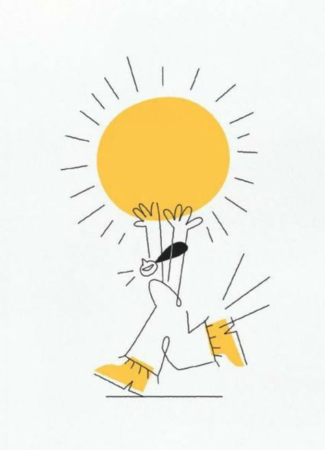 Sunshine Illustration Art, Sunshine Person, Person Aesthetic, Stay Close To People, Good Morning Sun, Funny Sun, Sun Drawing, Bed Frame Design, Sun Illustration