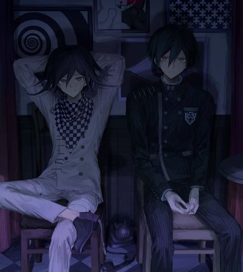 Kokichi Ouma & Shuichi Saihara from Danganronpa Ryoma Hoshi, Tsumugi Shirogane, Himiko Yumeno, Maki Harukawa, Angie Yonaga, Kaede Akamatsu, Shuichi Saihara, Danganronpa V3, Danganronpa