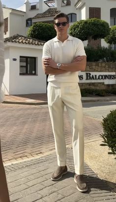 Wedding Outfit Men Guest Summer, Mens Brunch Outfit Summer, Engagement Party Outfit Men, White Party Outfit Men, All White Dress Code, Dress Code Men, Rehearsal Dinner Guest Outfits, All White Mens Outfit, All White Dress