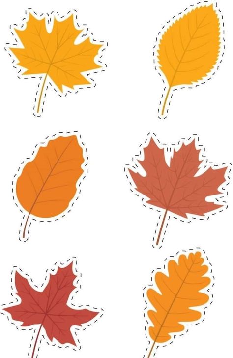 Printable Trees Without Leaves, Autumn Tree Template, Fall Leaf Cutout, Autumn Leaves Cutouts, Printable Fall Leaves, Torn Paper Autumn Leaves, Fall Leaf Template, Aspen Leaves, Aspen Leaf