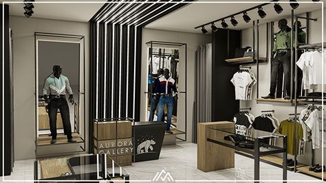 Interior Design Sketchup, Clothes Shops, Mens Clothing Store, Freelancing Jobs, 3ds Max, Clothing Store, Men's Clothing, Shopping Outfit, Mens Outfits