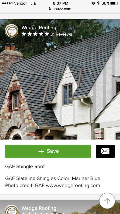 GAF Slateline Mariner Blue Gaf Shingles, Certainteed Shingles, Timberline Shingles, Roof Shingle Colors, Roofing Shingles, Shingle Colors, Mansard Roof, Blue Roof, Architectural Shingles