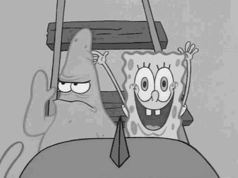 Spongebob Black And White, Roller Coaster Gif, Spongebob Love, Chowder Cartoon, Spongebob Squarepants Characters, Art Spiegelman, Spongebob Pics, Hit The Road Jack, Spongebob Patrick