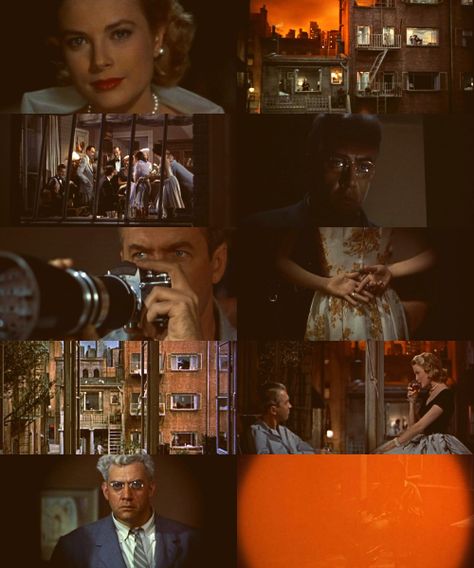 Rear Window - Alfred Hitchcock Rare Window Hitchcock, Rear Window Stills, Rear Window Cinematography, Hitchcock Aesthetic, Cinematic Frames, Rear Window Movie, Old School Film, Hitchcock Film, Alfred Hitchcock Movies