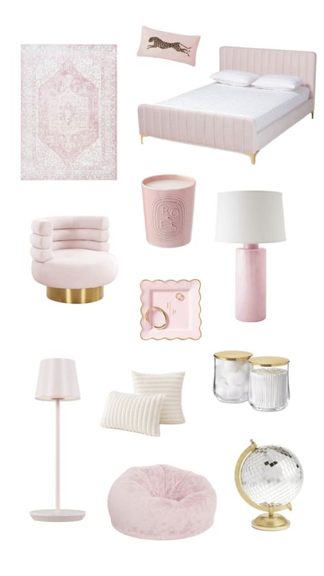 Beige Pink Room, Pink Clean Girl Room, Baby Pink Room Aesthetic, Pink Japandi, Cute Pink Room, Room Inspo Pink, Light Pink Rooms, Clean Girl Room, Cute Room Inspo