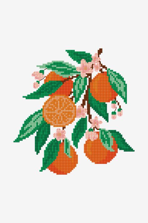 Viborg, Needlepoint Patterns, Orange Pattern, Knitting Kits, Cross Stitch Patterns Free, Needlepoint Kits, Crochet Kit, Embroidery Needles, Free Cross Stitch