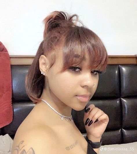 Bangs For Black Women Natural Hair, Bang Hairstyles Black Women Natural Hair, Cute Bob Styles For Black Women, Short 4c Hair Silk Press, Silk Press On Short 4c Hair, Short Hair With Bangs Black Women, Silk Press With Bangs, 4c Bob, Flat Ironed Hair Black Hairstyles Short