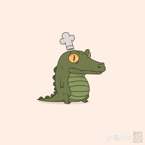 Crocodile Art Illustration, Cute Gator Drawing, How To Draw Alligator, How To Draw Crocodile, Gator Illustration, Kawaii Alligator, Crocodile Doodle, Gator Drawing, Cute Crocodile Drawing