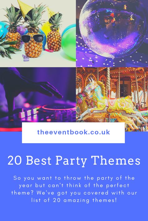 Best Party Themes, Cocktail Party Decor, Party Theme Ideas, Party Planning Checklist, Gala Themes, Adult Party Themes, Unique Party Themes, 21st Party, Fun Party Themes