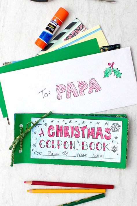 A Free Printable Coupon Book Template for Christmas provides blank coupon templates for you to fill in with your own ideas. This set of printable coupons is a great way for you to make the perfect gift (last minute gift?) for a friend or family member for Christmas or any special occasion! It warms the heart and slips into a stocking as a stocking stuffer. Date Night Coupon Book, Coupon Book For Grandpa, Babysitting Coupons Printable Free, How To Make A Coupon Book Diy, Gift Coupons Printable, Coupons For Grandparents, Blank Coupons Printable Free, Coupon Book For Boyfriend Printable Free, Coupons For Sister