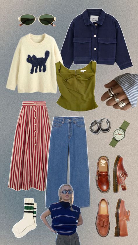 Cool girl outfit inspiration eclectic grandma eclectic grandpa women’s fashion style Emma chamberlain Eclectic Grandma, Grandpa Fashion, Grandpa Outfit, Cool Girl Outfit, Eclectic Outfits, Cool Girl Outfits, Eclectic Clothing, Emma Chamberlain, Eclectic Fashion