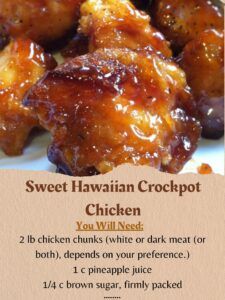 Hawaiian Crockpot Chicken, Hawaiian Crockpot, Sweet Hawaiian Crockpot Chicken Recipe, Crockpot Chicken Recipe, Chicken Crockpot, Crockpot Dishes, Crockpot Cooking, Think Food, Recipes Slow Cooker