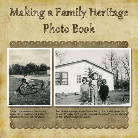 Ancestry Photos, Ancestry Scrapbooking, Family Tree Book, Family History Projects, Genealogy Scrapbooking, Family History Book, Heritage Scrapbooking, Genealogy Book, Family Tree Genealogy