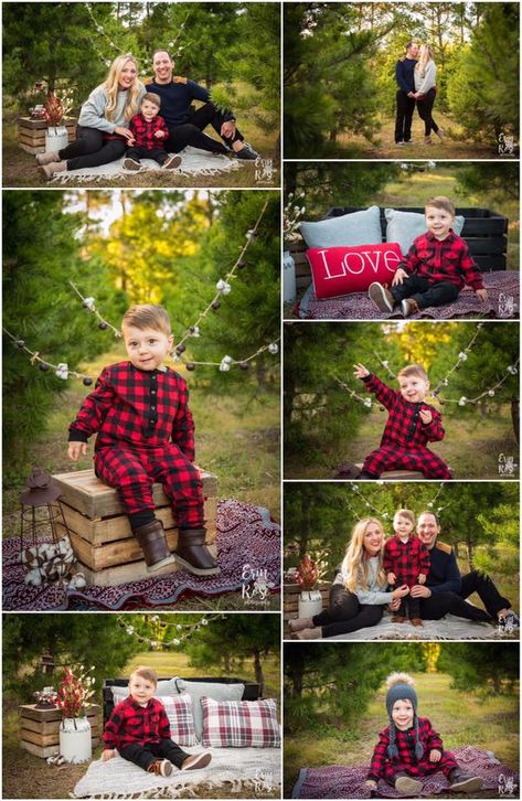 Family Christmas Pictures Outdoor Props, Outdoor Couch Christmas Photoshoot, Christmas Photoshoot Setup Ideas Outdoor, Outdoor Christmas Picture Ideas, Christmas Photoshoot Props, Diy Christmas Pictures Family At Home, Rustic Christmas Pictures, Christmas Photo Set Up Outdoor Simple, Christmas Porch Photo Shoot