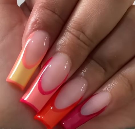 French Nails Square, Nails Minimalistic, Minimalistic Nails, Im Obsessed, Drip Nails, Colorful Nails, Nails Square, Classy Acrylic Nails, Long Acrylic Nails Coffin