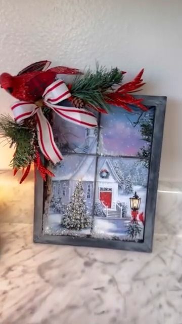 Xmas Gift Bags Ideas, Dollar Tree Gift Bags, Seniors Activities, Dollar Store Gifts, Xmas Frames, Diy Christmas Tree Skirt, Christmas Gift Sack, Pic Frame, Dollar Tree Gifts