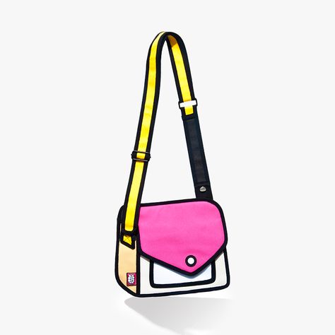 Jump From Paper | Designer | NOT JUST A LABEL Jump From Paper, 2d Bags, Glam Punk, Cartoon Bag, Modern Accessories, Art Bag, Classic Collection, Everyday Bag, Cute Bag