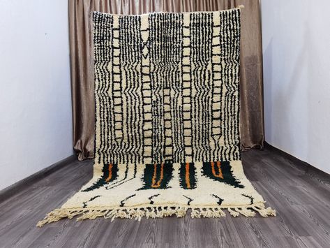 White And Black Rug, Natural Carpet, Scandinavian Traditional, Boujaad Rug, Rug Moroccan, Bohemian Modern, Boho Modern, Moroccan Area Rug, Custom Cushions