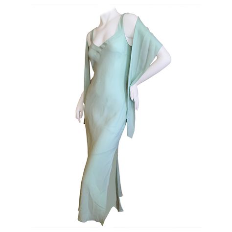 John Galliano '90's Bias Cut Sleeveless Dress with Shawl | From a collection of rare vintage day dresses at https://www.1stdibs.com/fashion/clothing/day-dresses/ Vintage John Galliano, 1stdibs Dress, 2000s Dress, Fashion Infographic, 1990s Dress, Dress With Shawl, 1990s Fashion, Press Tour, John Galliano