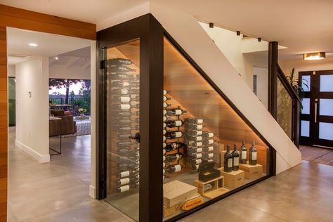 Under Stairs Wine Cellar, تحت الدرج, Wine Closet, Home Bar Rooms, Home Wine Cellars, Wine Cellar Design, Cellar Design, Home Bar Designs, Home Stairs Design