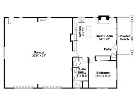 Floor Plan, 051G-0079 Shop Building Plans, Shop With Living Quarters, Garage Apartment Floor Plans, Garage With Living Quarters, Plan Garage, Rv Garage, Garage Apartment Plans, Garage Floor Plans, Garage Apartments