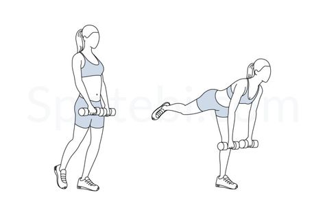 Single leg deadlift exercise guide with instructions, demonstration, calories burned and muscles worked. Learn proper form, discover all health benefits and choose a workout. https://www.spotebi.com/exercise-guide/single-leg-deadlift/ Workout Illustration, One Leg Deadlift, Straight Leg Deadlift, Stiff Leg Deadlift, Powerlifting Training, Single Leg Deadlift, Glute Exercises, Beachbody Workouts, Calories Burned