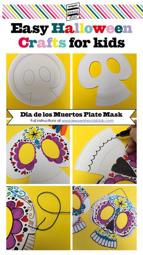 Day Of The Dead Elementary Art, Day Of The Dead Masks For Kids, Day Of The Dead Preschool Crafts, Day Of The Dead Kindergarten Activities, Dia De Los Muertos Crafts For Preschool, Day Of The Dead School Activities, Dia De Muertos Crafts For Kids, Day Of The Dead Preschool Activities, Day Of The Dead For Kids