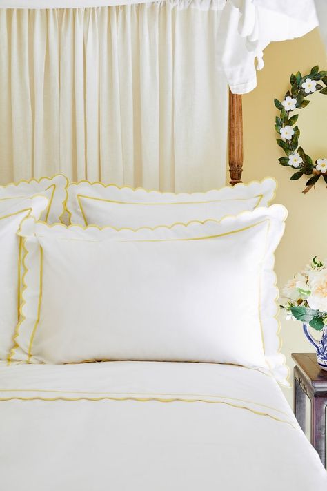 The best bed sheets for a hotel-worthy sleep | House & Garden Scalloped Bedding, Super King Duvet Covers, Sophie Conran, King Size Duvet Covers, Double Duvet Covers, King Size Duvet, Double Duvet, Buy Bed, Single Duvet Cover