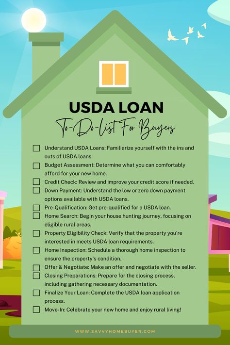 Unlock the doors to homeownership with the USDA Home Loan! 🏡 This comprehensive graphic breaks down the crucial steps in the mortgage journey for first-time home buyers. Discover how the USDA Home Loan can make your dreams of owning a home a reality. Read the full article here on how to buy a home with the USDA Home Loan! Usda Loans First Time, Usda Loan Requirements, Usda Home Loan First Time, Homebuyer Tips, First Home Checklist, Usda Loan, Buying First Home, Saving Money Chart, Money Chart